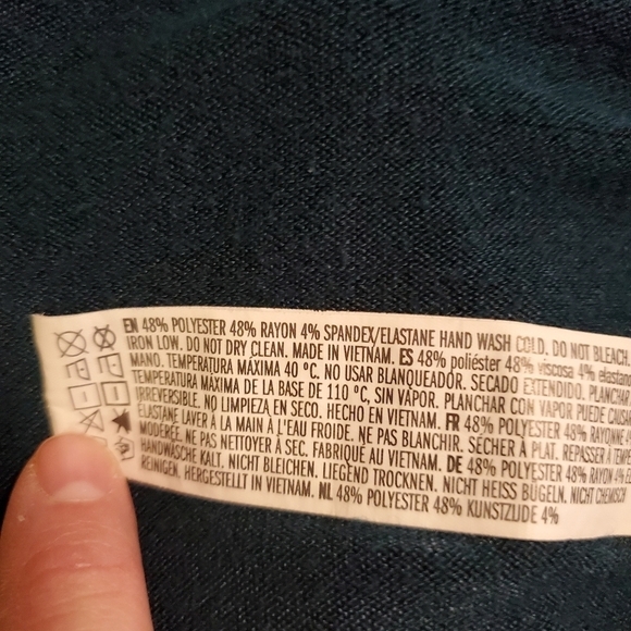 Forever 21 Teal Green Faux Wrap Knit Dress Size Medium, Classic - Picture 7 of 13